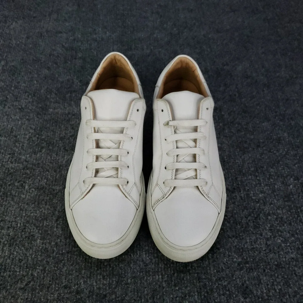 Margaux The Sneaker Women's EU 39.5 / US 9.5 White‎ Calf Leather Handmade Shoes - Picture 3 of 16